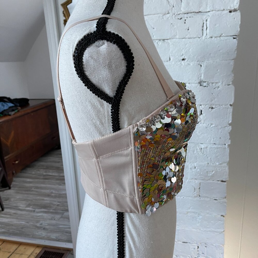 Colorful Sequin Corset (S) - Picture 2 of 4